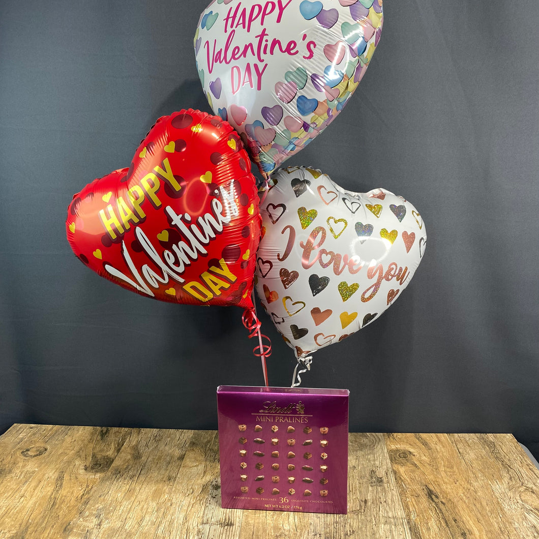 Lindt Gourmet Truffles + Valentine's Balloon Bouquet